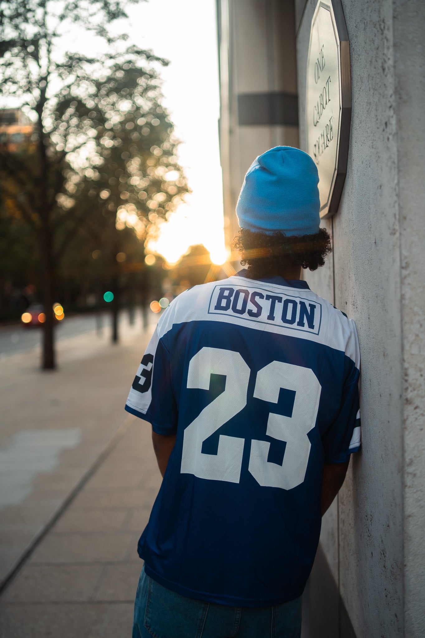 BLUE SATIN LINED BEANIE