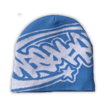 BLUE SATIN LINED BEANIE